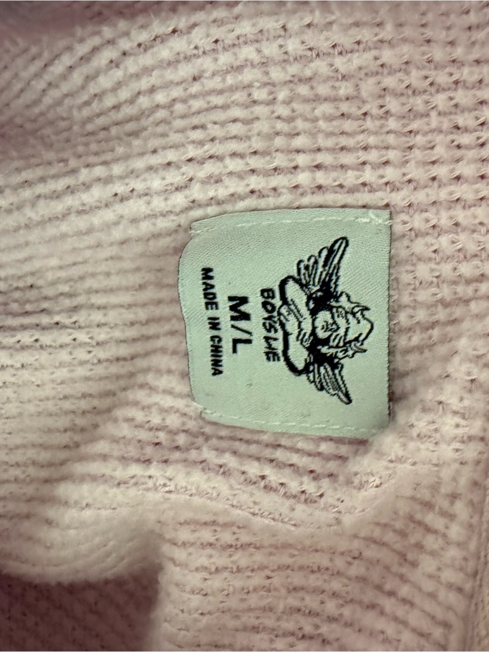 Boys Lie Pastel Pink 'Love, Yours Truly' Embroidered Pullover Hoodie - Picture 3 of 3